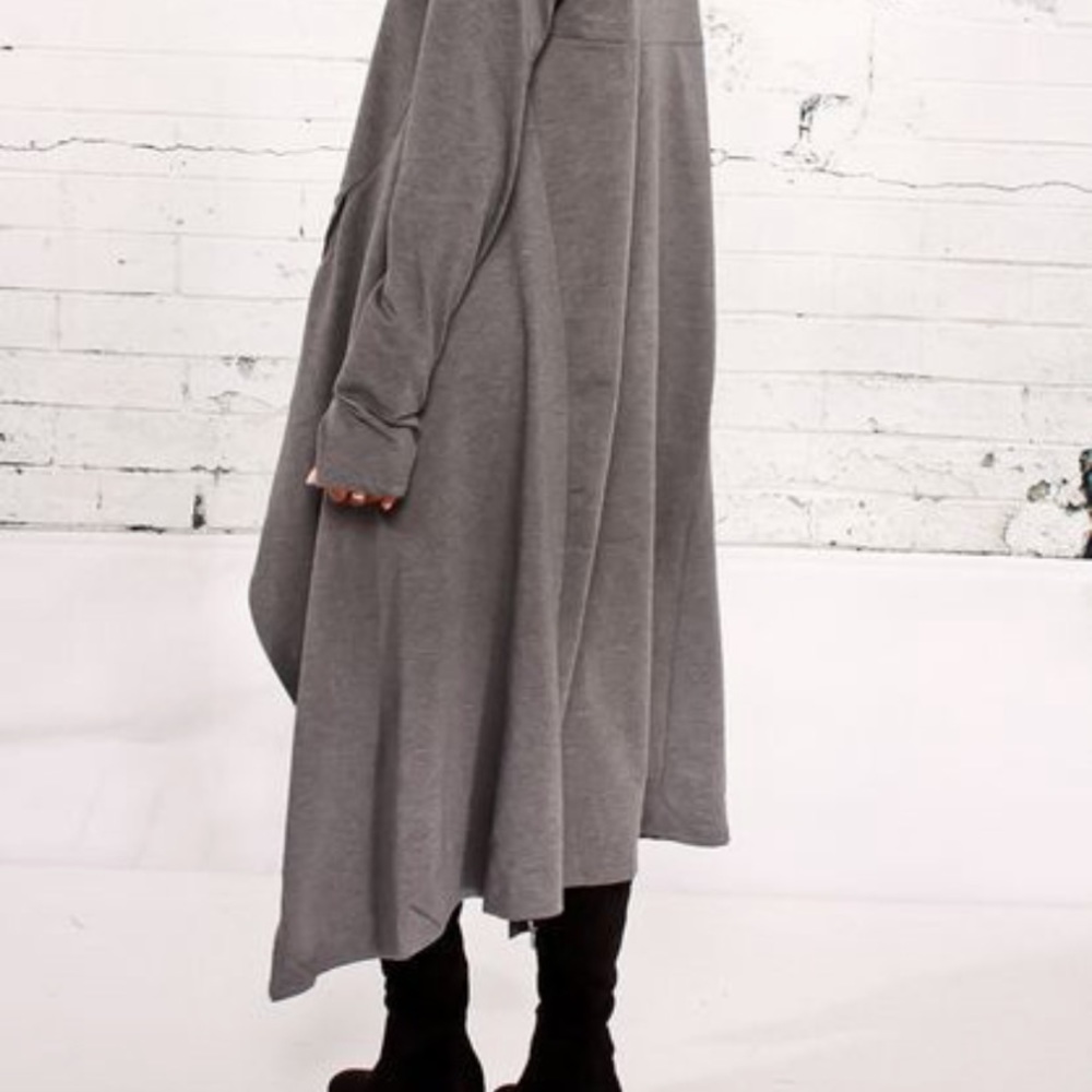 Long Sleeve Asymmetric Hoodie - Picture 2 of 3